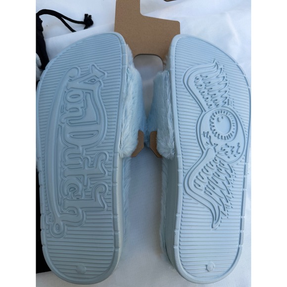 Y2K Von Dutch Fuzzy Blue Mini Bowling Handbag & Slippers Set Size 8 - Picture 2 of 7